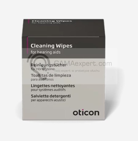 Chusteczki czyszcząco- dezynfekujące firmy Oticon